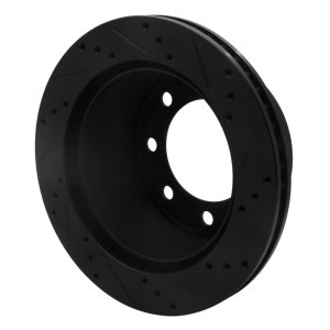Dodge Ram 2500 Brake Rotor (1) - Rear Left - R1 Concepts - Drilled & Slotted - Black - `00-`02